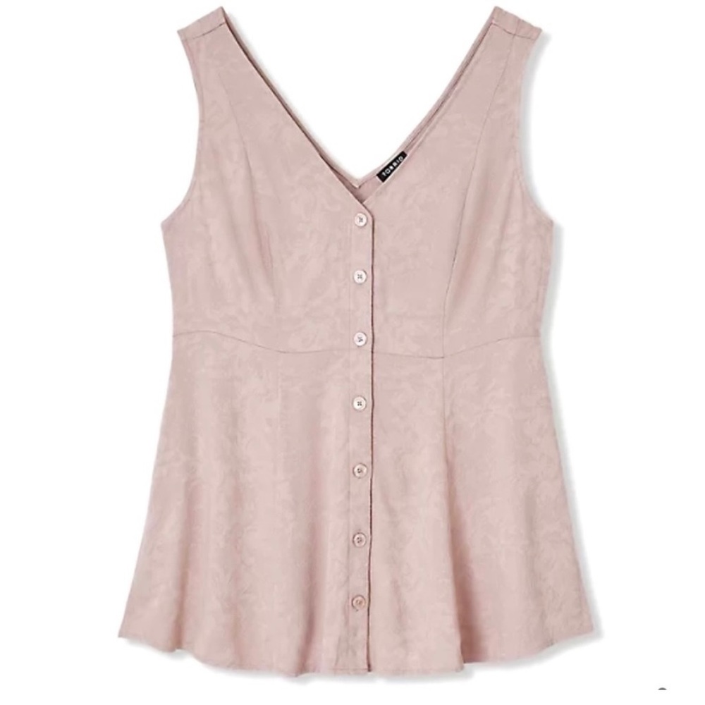 torrid Blush Pink Button-Front V-Neck Camisole